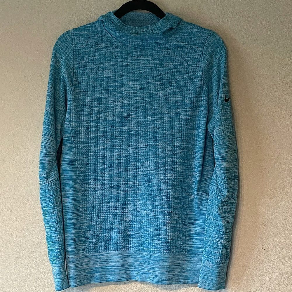 Nike-Women’s, Bright Blue, Long Sleeve, Running Shirt. Size XL.